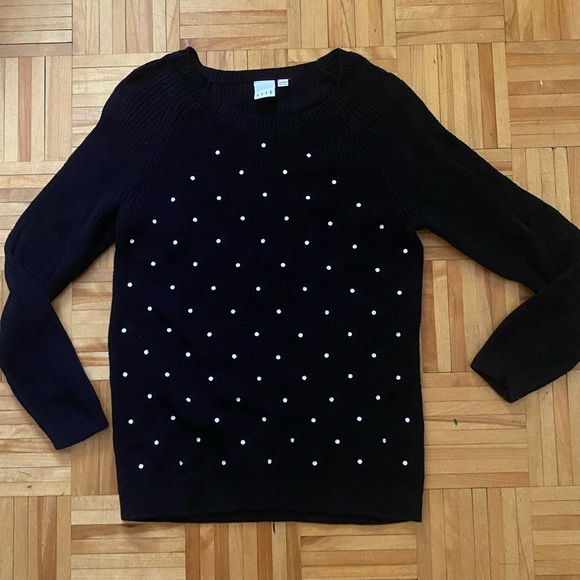 Elle Women's Crew Neck Sweater polka dot-Size L - Picture 4 of 6